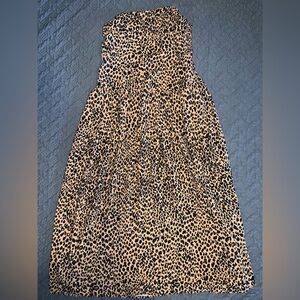 Cheetah print strapless Target dress